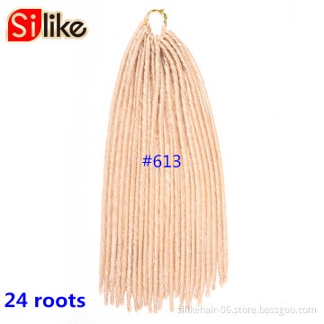 KINKY Faux Locs straight Curls Ends Soft Crochet Hair Soft Faux Locs Crochet Hair Pre-Twisted Curly Synthetic Braiding Hair